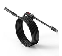 Caméra Wifi à double objectif 8 mm avec indice d'étanchéité IP67 pour appareils Android de type C, portée d'inspection industrielle HD 2MP pour l'entretien des tuyaux et des égouts - Noir (objectif