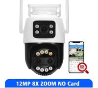 Camera Wifi Exterieur Sans fil 12MP 6K Extérieure Zoom 8X Écran Touriste AI Poignées Humaines 8MP 4K ICSee Camera de Surveillance