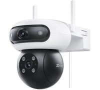 Caméra WiFi Extérieure 8MP Double Objectif 360°Vision Nocturne Couleur,Détection Personne/Véhicule,Audio Bidirectionnel,Étanche C90