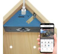 Caméra WiFi pour Nichoir à Oiseaux avec Vision Nocturne HD (64, Go) | Infrarouge & Microphone, Slot pour Carte SD