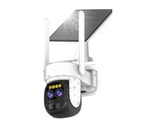 Caméras de sécurité, Caméra solaire extérieure à double objectif, Zoom optique PTZ 6MP 10X, , faible consommation, Audio couleur, Vision nocturne, batterie intégrée, sécurité PIR 4K(Solar Cam NO Card)