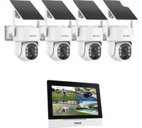 Caméras de sécurité sans fil, résolution 4MP, NVR 4 canaux, IP65 résistant aux intempéries, audio bidirectionnel, moniteur 7 pouces