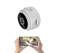 Caméras de Surveillance et de sécurité A9, Mini Caméra HD 1080p avec Couvercle Arrière Magnétique, Caméra Intérieure Compacte pour Cour de Bureau à Domicile (Blanc)