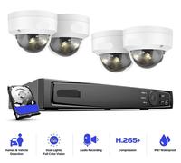 Caméras de surveillance - Système de caméras PoE d'extérieur à double éclairage, 12 MP, avec détection intelligente, sans disque dur