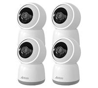 Caméras de surveillance Wi-Fi - Pan/Tilt 5 MP 2K - Lot de 3 - Double bande 2,4/5 GHz - Suivi automatique 360°/180° - Vision nocturne couleur - Détection des personnes - Audio bidirectionnel, IP66 - Bl