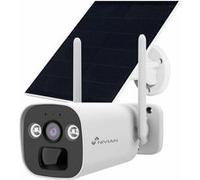NIVIAN -Caméra de Surveillance Bullet (SIM) 4G+Panneau Solaire 5W-Batterie Longue durée 10400mAh-2K-Convient à l'extérieur-Vision Nocturne+LEDs-Audio bidirectionnel-Application EseeCloud