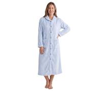 Camille Manteau d'intérieur en polaire texturée ultra douce | Robe de chambre chaude à col de luxe | Boutons et manches longues | Chaud et confortable toute la nuit | Peignoir d'automne ou d'hiver