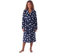 Camille Peignoir à capuche en polaire ultra douce pour femme, bleu marine