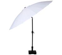 Parasol Camp Active Protection solaire pour balcon et terrasse - ⌀250 x 240 cm - Parasol rectangulaire - Parasol sans pied - Blanc