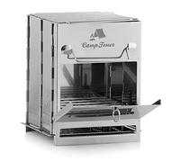 CampFeuer Barbecue pliable en acier inoxydable | 22 x 20,5 x 27 cm | Barbecue pliant | Barbecue de camping pour randonnée et extérieur | Barbecue pliable à emporter, barbecue de poche mobile