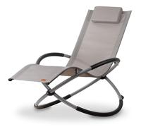 CampFeuer Chaise longue de détente | Gris | Chaise longue pliante pour jardin, chaise longue, chaise de jardin | Chaise pliante, chaise longue, fauteuil à bascule, chaise balançoire, chaise oscillante