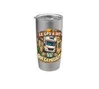 Camping-car humour GPS route étroite cadeau camping-cariste Gobelet isotherme en acier inoxydable double paroi