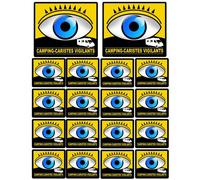 Camping-Caristes Vigilants - 2 Sticker 10cm / 16 Stickers 5cm - Sticker/Autocollant