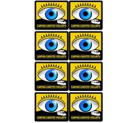 Camping-Caristes Vigilants - 8 Stickers 5cm - Sticker/Autocollant