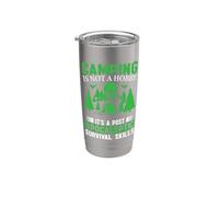 Camping Survived Cadeaux avec dictons pour les fans de plein air Gobelet isotherme en acier inoxydable double paroi