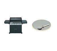 Campingaz Barbecue à gaz Class 4 LD Plus, 4 brûleurs, Puissance 12.8kW,Système de nettoyage, 2 tablettes latérales & Culinary Modular 2000014582 Pierre à pizza Gris/Noir 32,96 x 4,76 x 33,56 cm