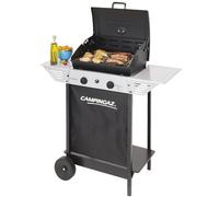 Campingaz Barbecue à Gaz Xpert 100 L Plus Rocky, Barbecue Compact 2 Brûleurs, Puissance 7.1kW, Grille en Acier, 2 Tablettes Latérales et Chariot en Acier