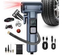 Campingaz Compresseur d’air portable sans fil - Gonfleur de pneus intelligent pour voiture/moto/vélo avec 5 modes LED, chargeur USB, fonction de sécurité SOS, mini pompe d’air portable 12 V