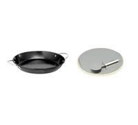 CAMPINGAZ Culinary Modular 2000015104 Paella Gris/Noir 35,5 x 8,5 x 36,15 cm & Culinary Modular 2000014582 Pierre à pizza Gris/Noir 32,96 x 4,76 x 33,56 cm