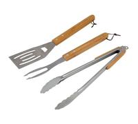 Campingaz Set d'ustensiles Universal Wood Kit – manches en bois Marron, Argenté