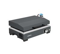 Campingaz Sigma 1 CV Plancha à gaz avec couvercle, plaque de cuisson 2,8 kW, barbecue de table portable, surface en acier émaillé, brûleur avec technologie BlueFlame pour grillades méditerranéennes