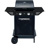 Campingaz Xpert 100 LS Plus Rocky Barbecue à gaz pour pierre volcanique avec 2 brûleurs, 7,1 kW de puissance, 2 grilles en acier chromé, 2 tables latérales et pierres de lave