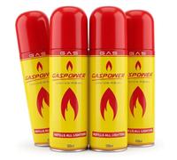 Campingman Gaz briquet 4 x 100 ml - Recharge universelle pour briquet | Boîte de recharge de gaz butane pour briquets, briquets bâtonnets, briquets tempêtes, chalumeaux, briquets jet et brûleurs de
