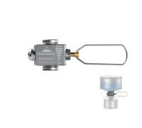 Campingmoon Adaptateur de recharge de cartouche de gaz butane - Adaptateur de réchaud de camping - Valve Lindal - Avec fonction d'aération