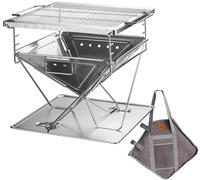 Campingmoon Barbecue Grill Brasero Pliable en Acier Inoxydable Grand MT-045