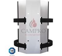 CAMPKO Set de support pour bouteilles de gaz en acier inoxydable pour bouteilles de gaz de 300mm de diamètre, y compris 2x colliers de serrage + 2x tendeurs
