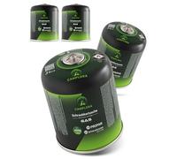 CAMPLORA Lot de 4 cartouches de gaz de 450 g compatibles avec barbecue à gaz Weber série Q100/1000, propane et butane, cartouche à visser avec filetage pour réchaud de camping, cartouches de gaz