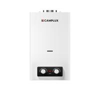 CAMPLUX Chauffe-Eau à Gaz 11 L/min, Bas NOx, GPL, 28-37 mbar, BD300 | 22 kW, Allumage par Batterie 3 V, Butane/ Propane, avec écran LED, pour Installation de Balcon