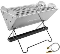 CAMPLUX FoldGo Barbecue Portable 2-en-1 Gaz Charbon Camping, FG14GS
