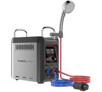 CAMPLUX Nano 3 Pro - Chauffe-Eau Portable à Gaz, Eau Chaude Instantanée, avec Batterie Intégrée et Pompe 12V, Compact pour Camping & Vanlife