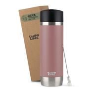 Campo Libre.® ANTO Mug Isotherme Cafe - Tasse a cafe Premium avec Couvercle Étanche One-Touch, Gourde Isotherme à Double Paroi en Acier Inoxydable, Garde les Boissons Chaudes 6 h. Rose, 450ml