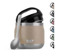 Campo Libre.® LOTTA - Thermos Alimentaire Chaud & Froid - Boite Repas Isotherme avec Cuillère - Gamelle Isotherme Adulte ou Bébé, Travail, Bureau, École, Camping - Facile à transporter. Beige, 400ml