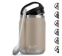 Campo Libre.® LOTTA - Thermos Alimentaire Chaud & Froid - Boite Repas Isotherme avec Cuillère - Gamelle Isotherme Adulte ou Bébé, Travail, Bureau, École, Camping - Facile à transporter. Beige, 800ml