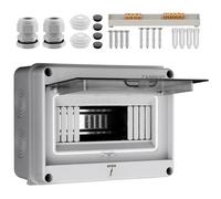 CAMWAY Boîtier Électrique Extérieur 8 Modules IP65 Étanche Coffret de Distribution pour Disjoncteurs et Modules Électriques Installation Murale Facile pour Usage (Jardin, Garage, Maison)