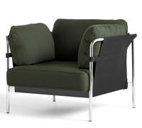 Can fauteuil Hay structure chromée / toile noire / Steelcut 0975 - 5710441382164