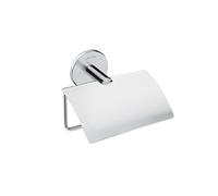 Cana porte-papier rouleau avec couvercle à coller chromé chromé 125x54x120 mm - LAUFEN H3841320040011