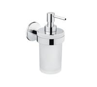 Cana porte-savon liquide à coller en verre et chromé chromé 76x136x165 mm - LAUFEN H3831320040001