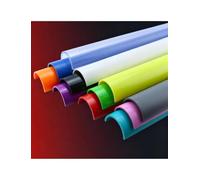 Canal demi-rond PVC blanc 50 mm, 0,5-2 m, pour jeux d'eau et drainage | Gouttières ouvertes for jeux de sable et d'eau, projets de drainage DIY, longueurs de 0,5 à 2 m(Orange,L 39.4IN)
