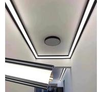 Canal en aluminium moulé par couronne LED - Diffuseur de lumière de 9 m / 29.5ft pour éclairage indirect, garniture de rondelle murale, décoration d'intérieur, corniche LED décorative.
