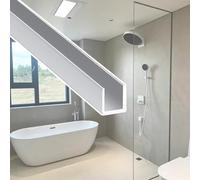 Canal en Verre Panneau de Séparation Acrylique/Bois/Verre avec Profilé U, Rail Fixation Recoupable pour Un Style Minimaliste, Bordure Métallique Personnalisable(IW12mm(1/2"),L1.25m/4.1ft)