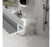 Canal en Verre Profilé de Fixation Mural/au Sol/au Plafond pour Verre de 12 mm D'épaisseur, Pièces Rechange Guide Retenue Forme F Renforcé, Protection Bord(Gray,L2.7m/8.9ft)