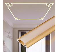 Canal LED de style chinois, profil en aluminium de 10 m pour moulage de plafond et de couronne, diffuseur de lumière LED doré pour décoration d'intérieur élégante