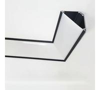 Canal LED pour bandes lumineuses, garniture de plafond profilée en aluminium, rail d'éclairage indirect, solution d'éclairage polyvalente pour la maison et le bureau