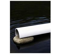 Canal PVC demi-rond en U, gouttière épaisse pour évacuation eau pluie | Canal plastique ouvert pour irrigation jardin, projets DIY et découpe selon vos besoins(40x2.0mm/1.6ft)