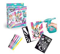 Canal Toys - Airbrush Art - Kit de Création de Posters avec spray électronique, pochoirs et feutres - AIR 015, Blanc