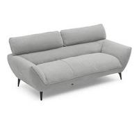 MENZZO Canapé 3 places moderne avec dossier réglable Ghislain Velours côtelé Gris -L198 x P95 x H73 / 85 cm